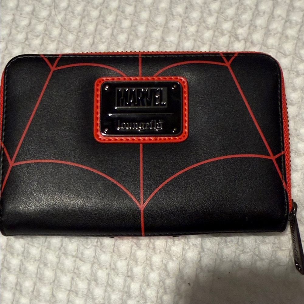 Loungefly Marvel Black and Red Web Wallet
